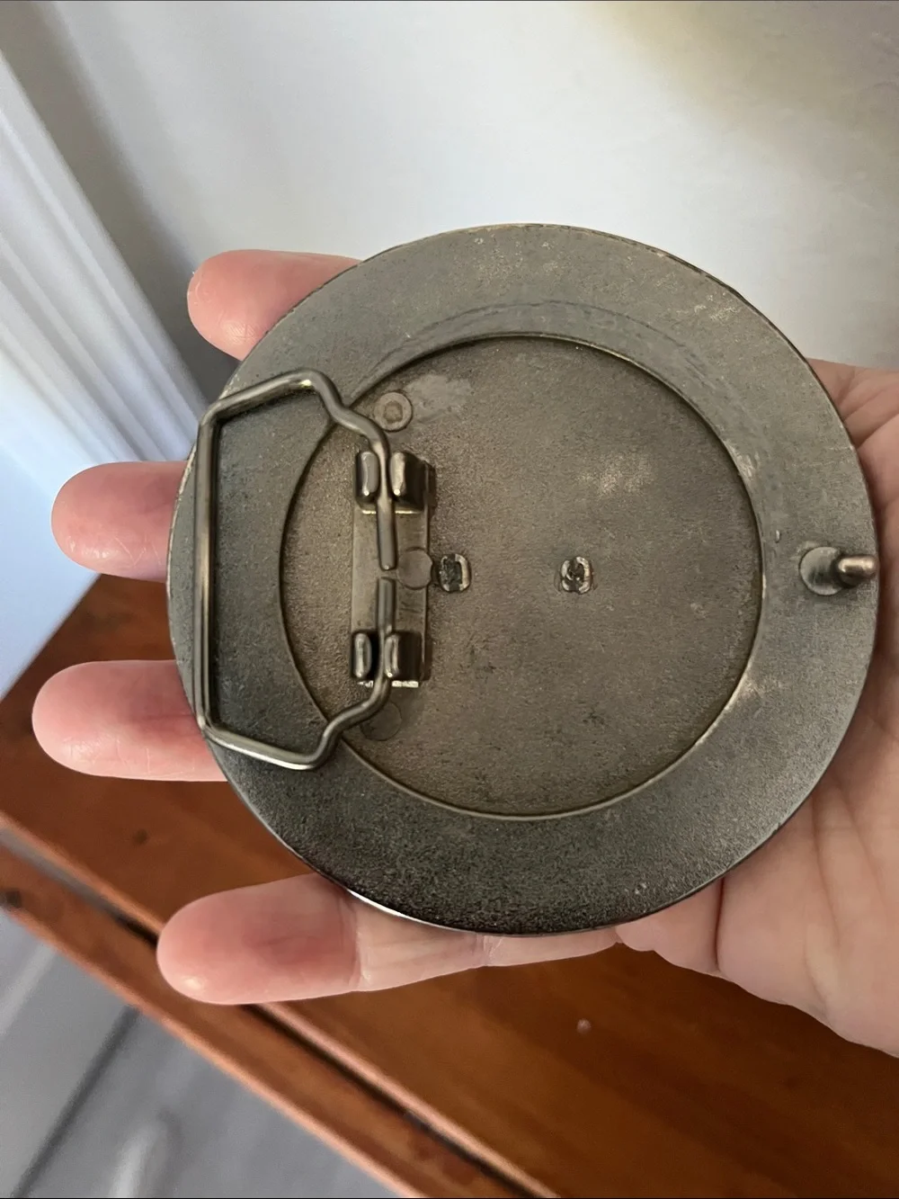 Scorpion Spiked studs Round Silver-Tone Belt Buckle